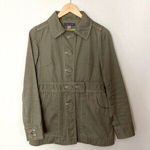 Orla Kiely Women's Sage Green Cotton Jacket Coat size UK 1/US 4